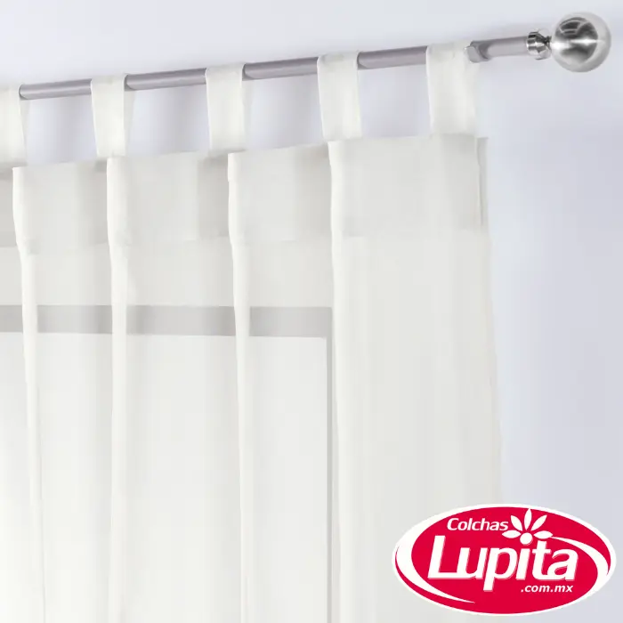 CORTINAS TRANSLUCIDAS CORTA TERGAL BEIGE (Vianney Hogar)