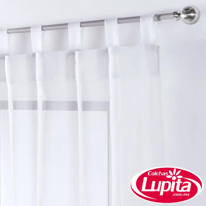 CORTINAS TRANSLUCIDAS LARGA TERGAL BLANCO (Vianney Hogar)