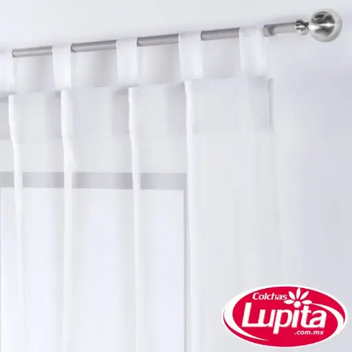 [000878640001] CORTINAS TRANSLUCIDAS CORTA TERGAL BLANCO (Vianney Hogar)