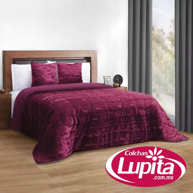 EDREDON MINK GRANATE KING SIZE (Elefantito 25)